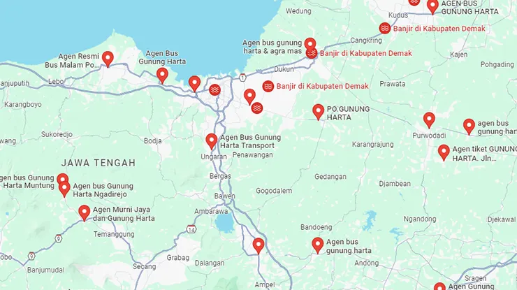 Agen Bus Gunung Harta Jawa Tengah