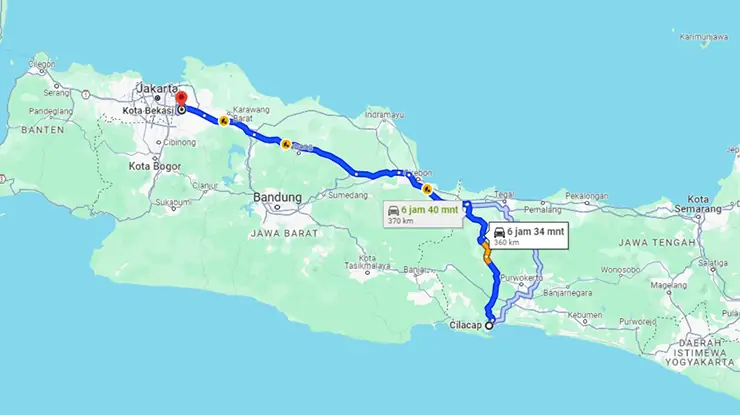 Jadwal Bus Murni Jaya Cilacap Bekasi PP