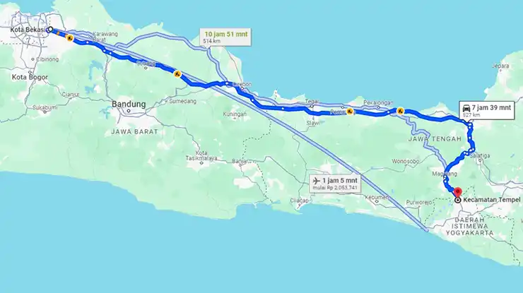 Rute Bus Rosalia Indah Bekasi Tempel Sleman