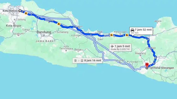 Rute Bus Rosalia Indah Bekasi Terminal Giwangan