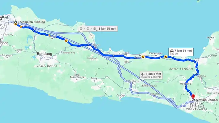 Rute Bus Rosalia Indah Cibitung Terminal Jombor