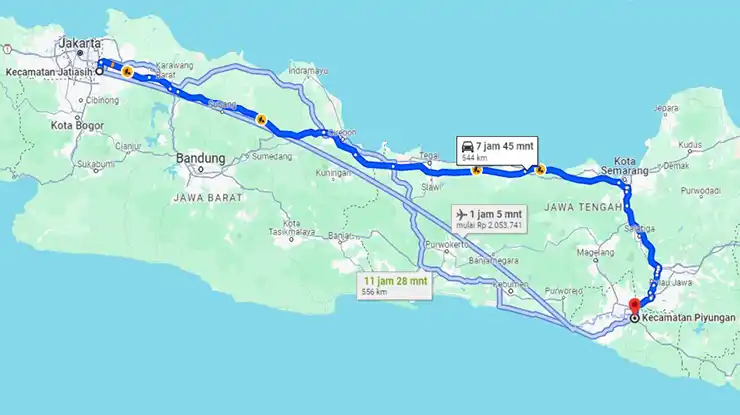 Rute Bus Rosalia Indah Jatiasih Piyungan