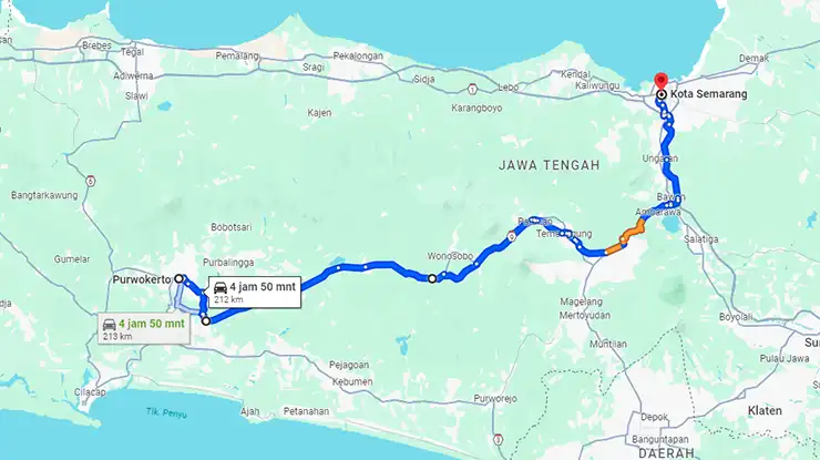 Rute Bus Efisiensi Purwokerto Semarang