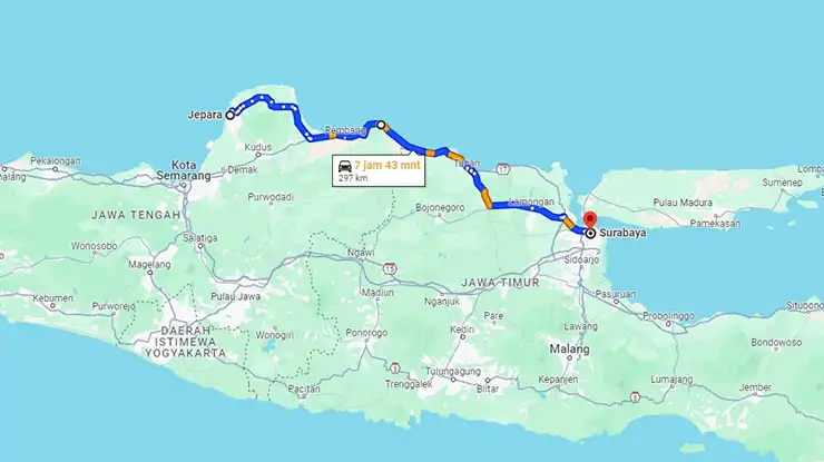 Rute Bus Jaya Utama Jepara Surabaya