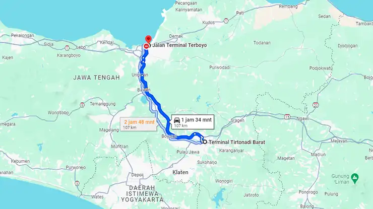 Rute Bus Sugeng Rahayu Solo Semarang