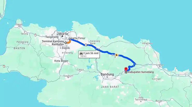 Terminal Kampung Rambutan ke Sumedang