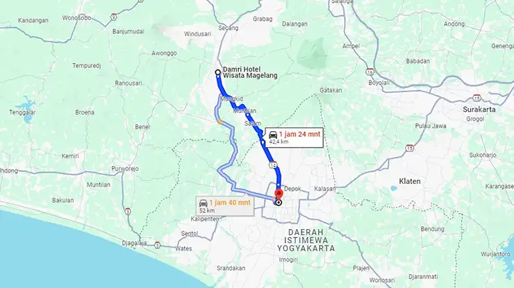 Rute DAMRI Magelang Jogja