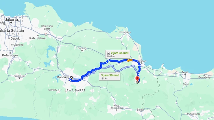 Rute Bus DAMRI Bandung Kuningan