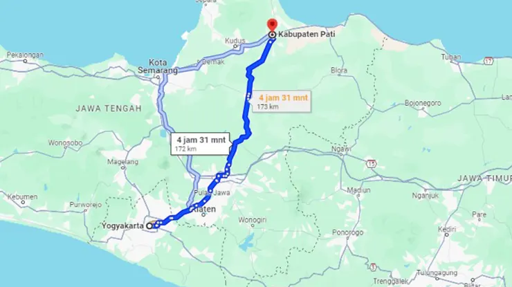 Rute Bus Haryanto Jogja Pati