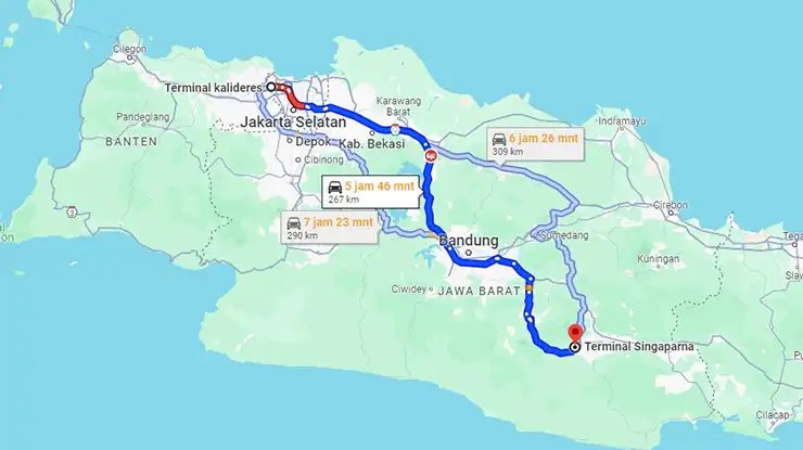 Rute Bus Karunia Bakti Kalideres Singaparna