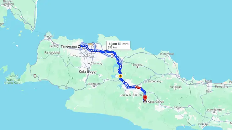 Rute Bus Karunia Bakti Tangerang Garut