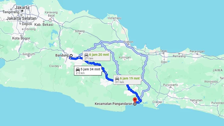 Rute Bus Budiman Bandung Pangandaran