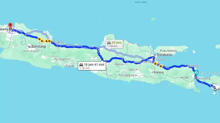 Rute Bus Gunung Harta Denpasar Jakarta