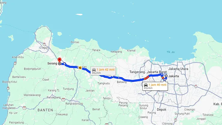 Rute Bus Primajasa Jakarta Serang