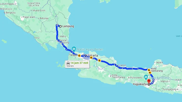 Rute Bus Puspa Jaya Lampung Jogja