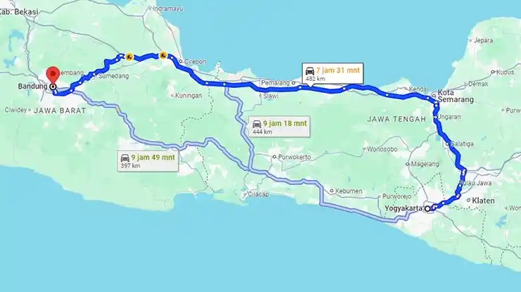 Rute Bus Sugeng Rahayu Jogja Bandung