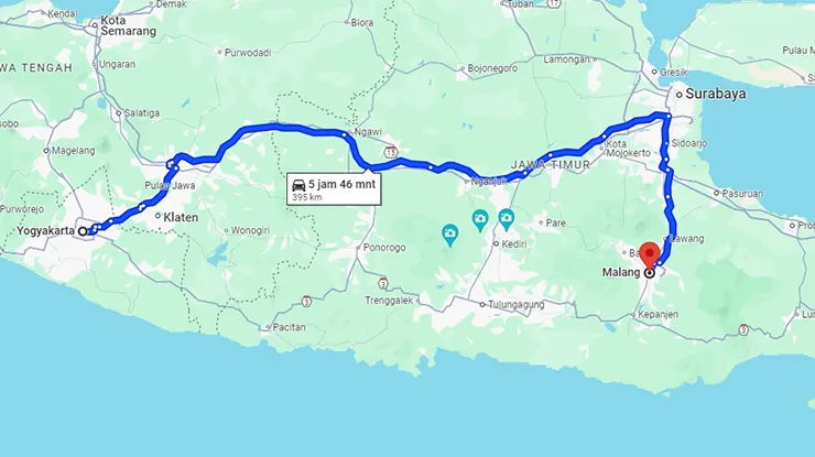 Rute Bus Tividi Jogja Malang