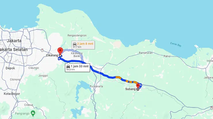 Rute Bus Widia Cikarang Subang