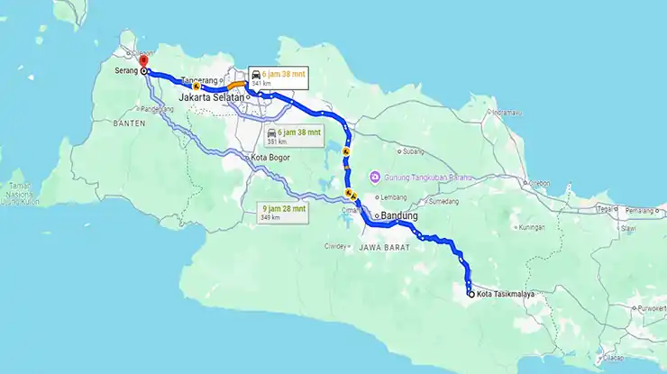 Rute Bus Budiman Tasik Serang