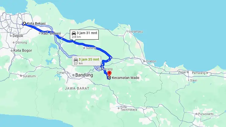 Rute Bus CBU Bekasi Wado