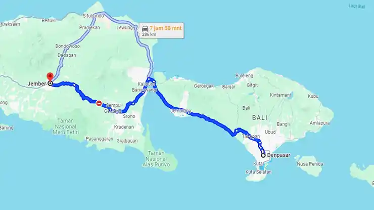 Rute Bus Gunung Harta Denpasar Jember